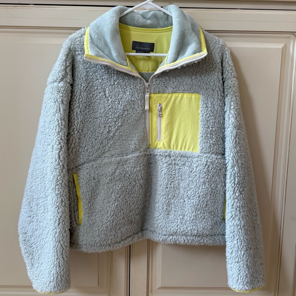 Anthropologie Sherpa Pullover 1/4 zip